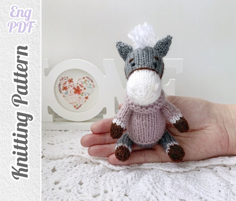 Horse Knitting Pattern Knitted Toy Tutorials PDF DIY Soft - Etsy