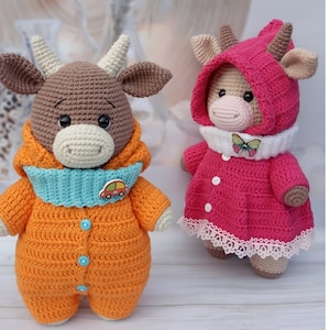Amigurumi crochet pattern / Crochet pattern cow / Amigurumi pattern bull / Engish Pdf Pattern