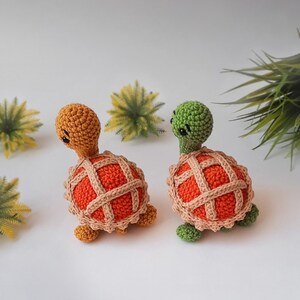 Pumpkin pie turtle crochet pattern, Turtle amigurumi, Pumpkin pie ornament, Crochet cute pattern, Fall crochet pattern image 5
