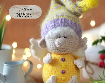 Amigurumi Crochet Angel Pattern, Easter Angel Description, Cupid Crochet Pattern, amigurumi PDF