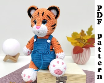 Amigurumi pattern tiger - Crochet tiger pattern - English PDF pattern - Amigurumi toys pattern