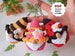 Set of 3 crochet pattern, Garden gnomes, Ladybug gnome crochet pattern, Gnome with butterfly, Cute gnome patterns 