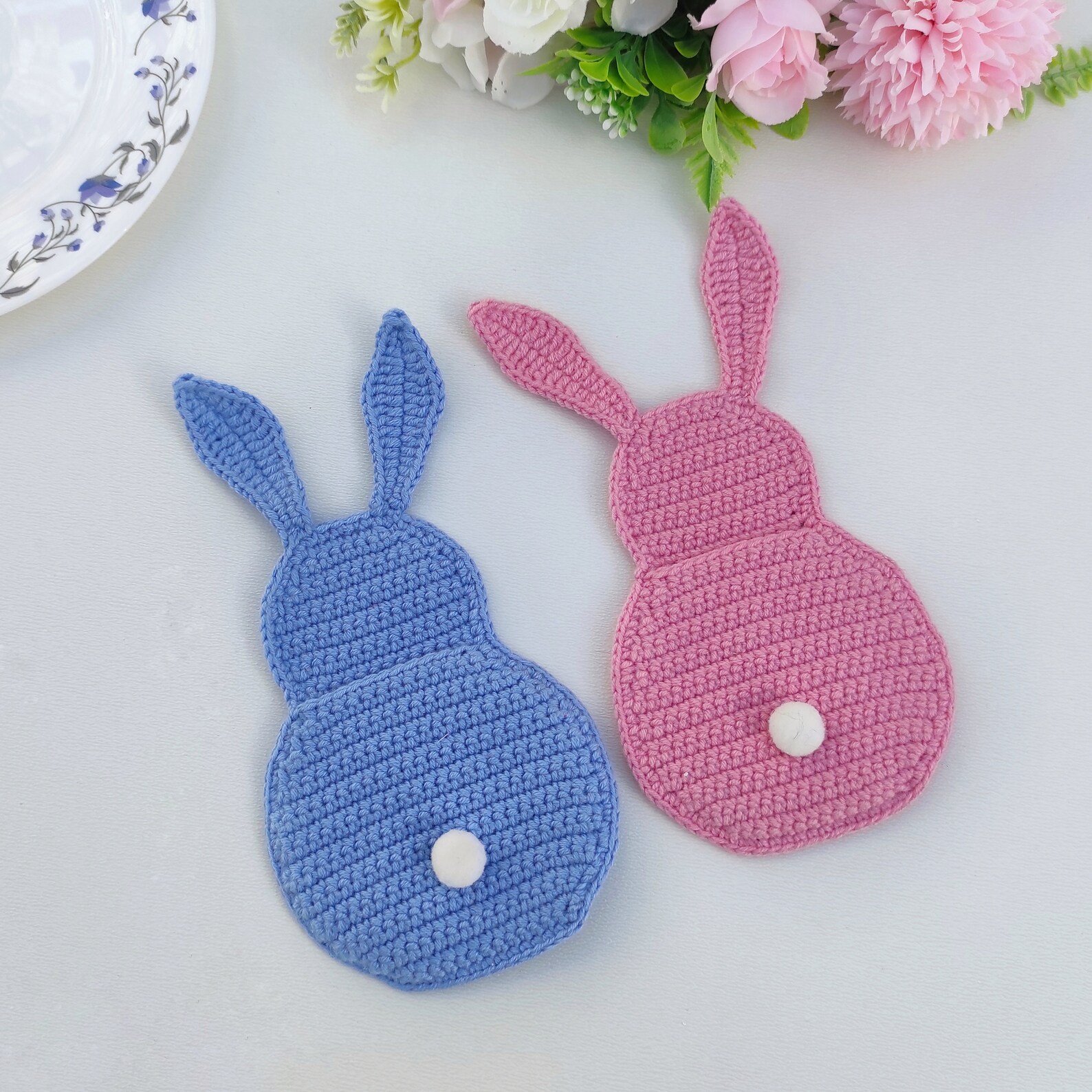 Bunny Cutlery Holder Easter Bunny Pattern Amigurumi Etsy