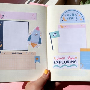 Space Printable Bujo Stickers & Journal Kit - Kawaii Stickers - Bujo Printable - Journal Stickers - Star Stickers  - Space Stickers