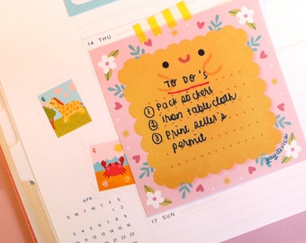 Little Biscuit Notepad - Kawaii Notepad - Biscuit Memo Pad - Cute Notepad - Cute Stationery - Cute Food Stationery - Food Notepad