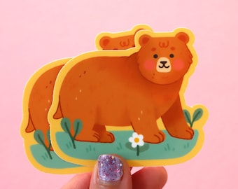 Chonky Bear Sticker - Journal Sticker - Cute Sticker - Cute Bear Sticker  - Cute Animal Sticker - Kawaii Stickers - Pet Sticker