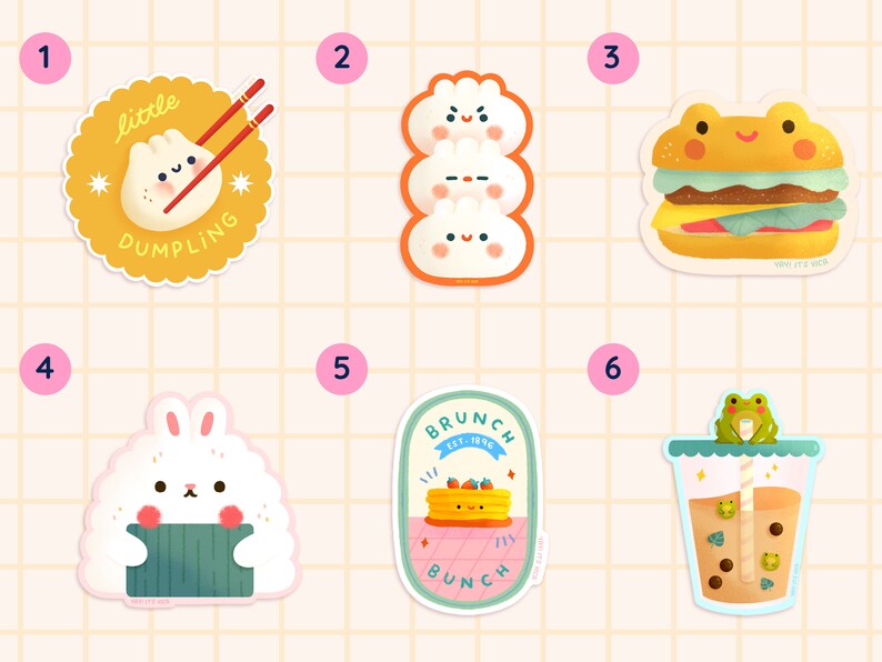 4 Pcs. Cute Sticker Bundle - Cute Stickers - Kawaii Stickers - Journal ...