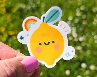Little Lemon Sticker - Journal Sticker - Cute Sticker - Cute Fruit Sticker  - Waterproof Sticker - Cute Lemon Sticker - Kawaii Sticker