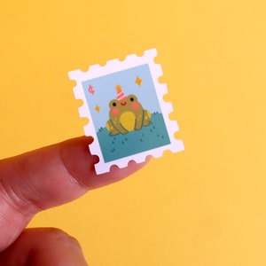 Folha de adesivos de carimbos de animais - Adesivos kawaii - Adesivos de diário - Adesivos de amigos por correspondência - Adesivos fofos - Folha de adesivos fofos - Adesivos de animais