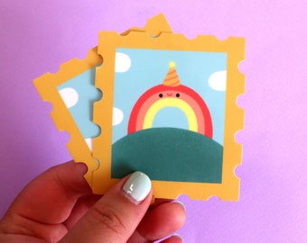 Party Rainbow Sticker - Journal Sticker - Cute Sticker - Happy Mail Sticker  - Waterproof Sticker - Kawaii Sticker - Rainbow Sticker