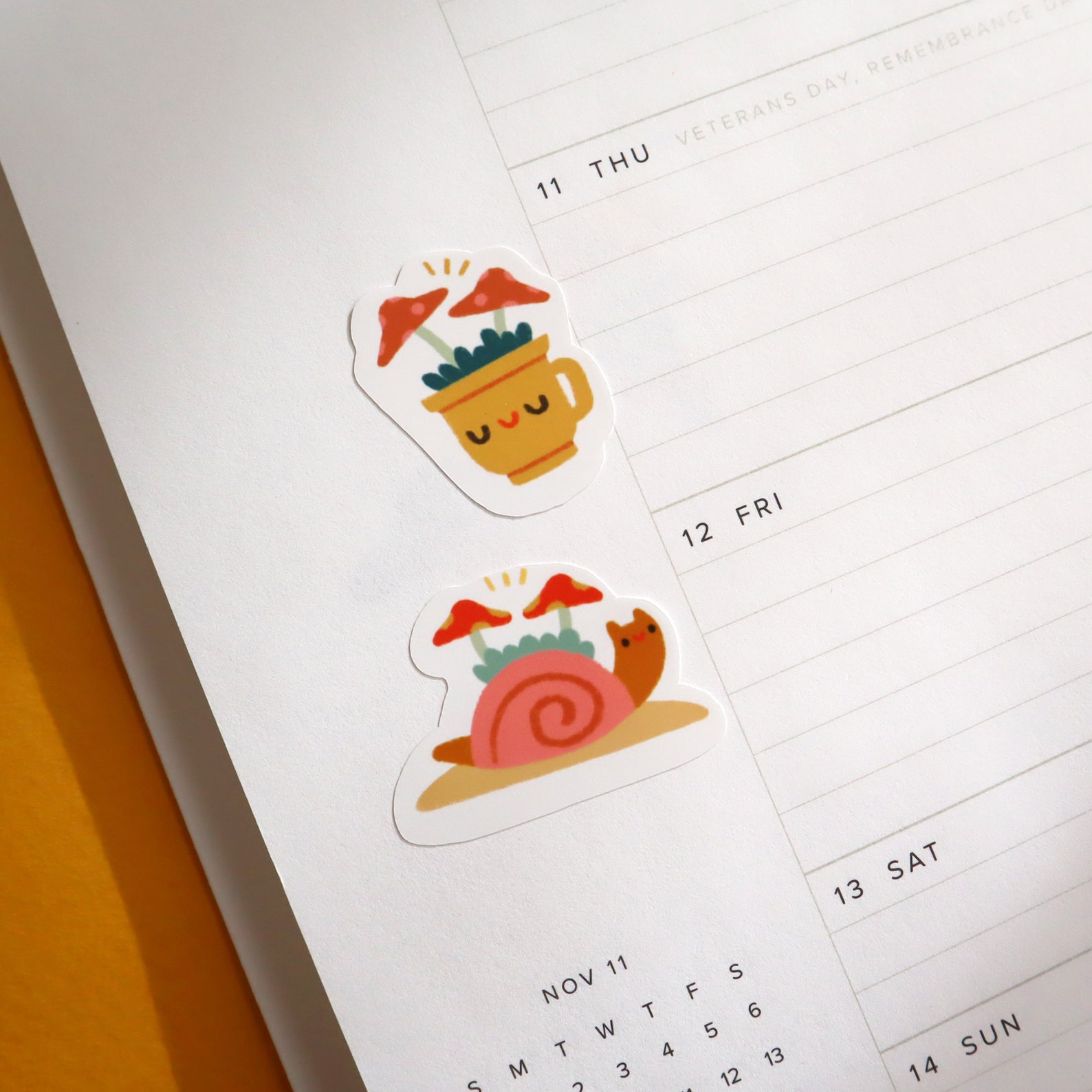 Mushroom Friends Planner Sticker Sheet Cute Stationery | Etsy UK