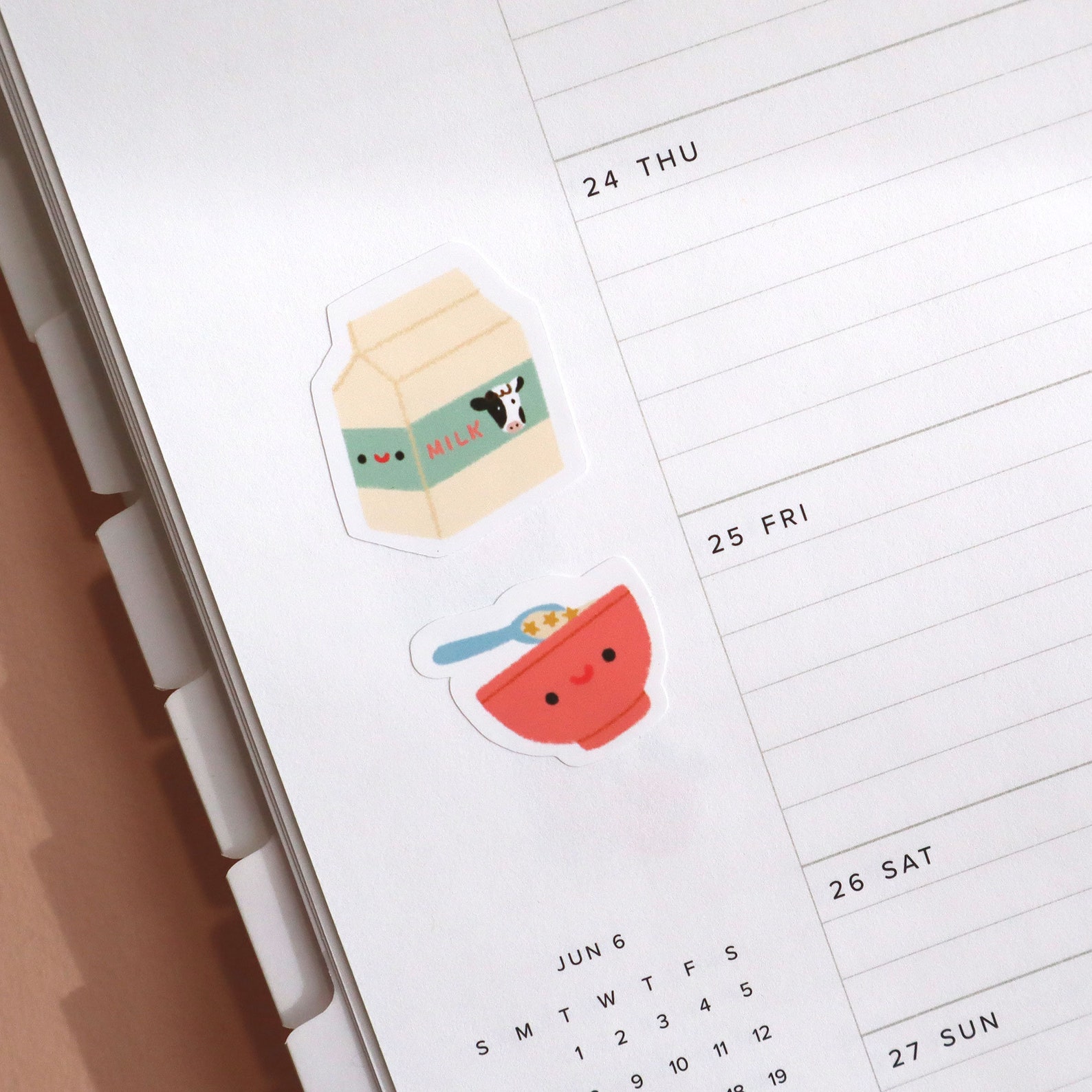 Kawaii Breakfast Planner Sticker Sheet - Cute Stationery - Journal ...