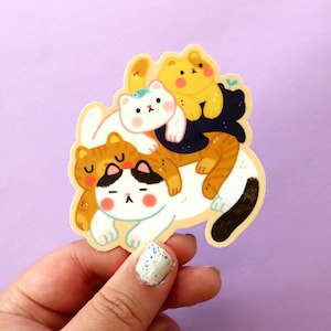Kitty Pile Sticker - Cute Cat Sticker - Cat Pile Sticker - Cat Lover Sticker - Cute Sticker - Kawaii Stickers - Pet Sticker