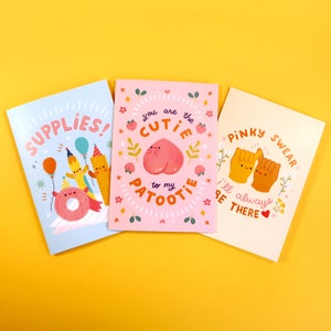 Cutie Patootie Greeting Card - Cute Greeting Card - Kawaii Art
