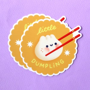 Little Dumpling Vinyl Sticker - Kawaii Art - Cute Stationery - Kawaii Food Sticker - Cute Food Sticker - Cute Dumpling Sticker