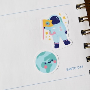 Kawaii Space Sticker Sheet – Cute Planner Journal Stickers - Etsy