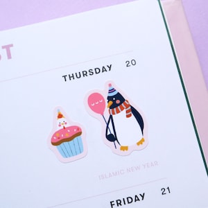 Party Animals Sticker Sheet – Kawaii Birthday Stickers - Etsy