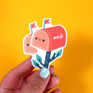 Adesivo per cassetta postale felice - Adesivo per diario - Adesivo carino - Adesivo per posta carino - Adesivo impermeabile - Adesivo kawaii