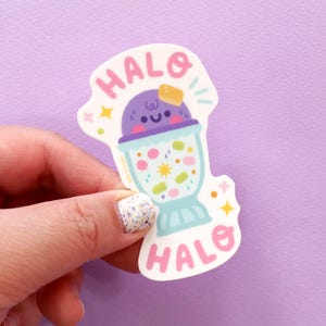 Vinylsticker Halo Halo - sticker kawaii voedsel - sticker Filipijns voedsel - sticker schattig voedsel - sticker kip - kawaii sticker
