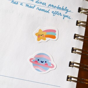 Kawaii Space Sticker Sheet – Cute Planner Journal Stickers - Etsy