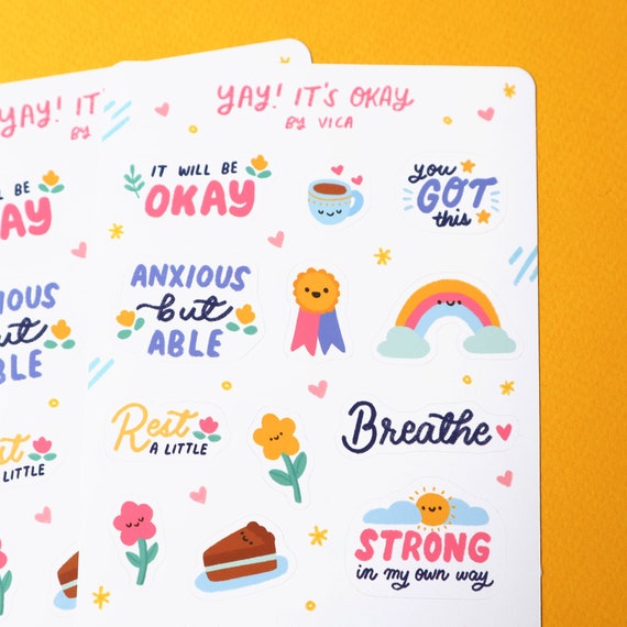 Adorable Self-Care Sticker Sheet Adorable Self-Care Sticker Sheet