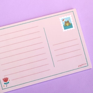 Froggy Postcard Notepad - Kawaii Notepad - Postcard Memo Pad - Cute Notepad - Cute Stationery - Frog Notepad - Snail Mail Notepad