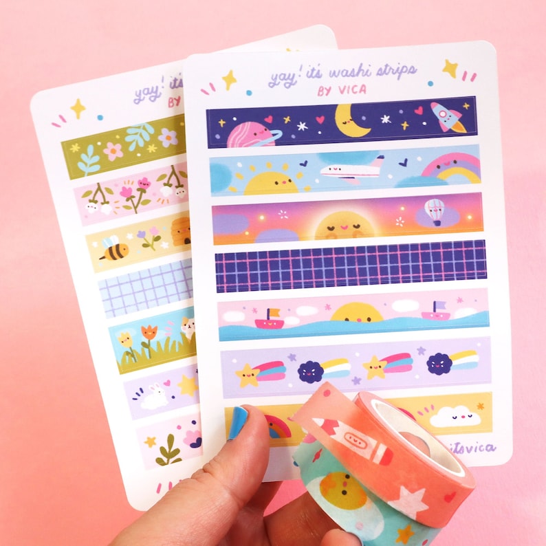 Washi Tape Sticker Sheet Bundle Egg Washi Tape Cute Washi Etsy