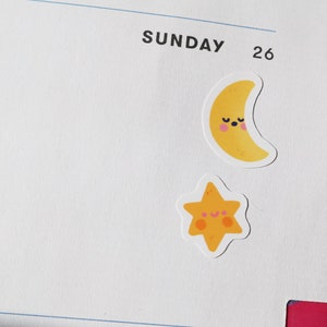 Kawaii Space Sticker Sheet – Cute Planner Journal Stickers - Etsy