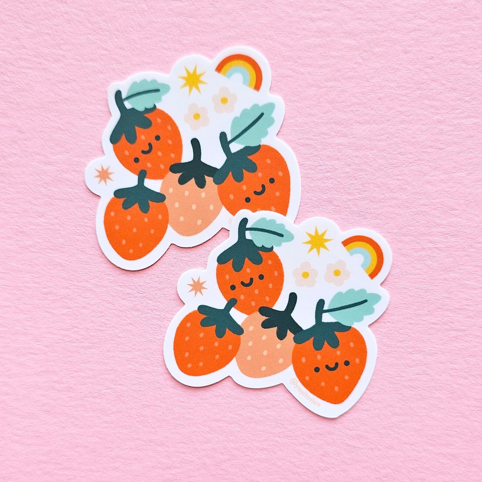 Little Strawberry Sticker - Journal Sticker - Cute Sticker - Cute Fruit ...