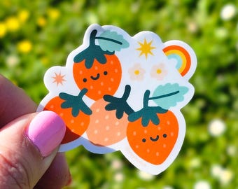 Little Strawberry Sticker - Journal Sticker - Cute Sticker - Cute Fruit Sticker  - Kawaii Sticker - Cute Strawberry Sticker