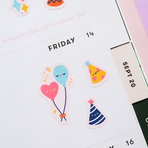 Happy Birthday Sticker Sheet - Kawaii Stickers - Cute Stationery ...