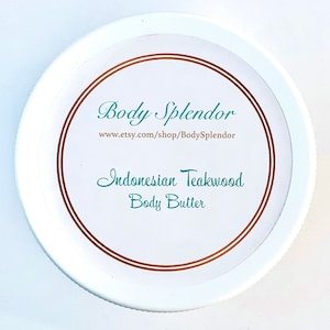 Indonesian Teakwood Body Butter, Body Butter, Sugar Scrub, Salt Scrub, Skin Care, Body Moisturizer, valentine