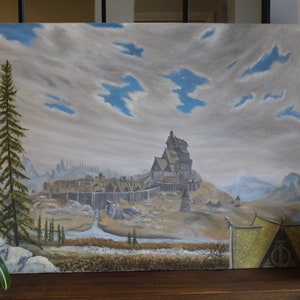 Old Walled Town - Original Oil Painting