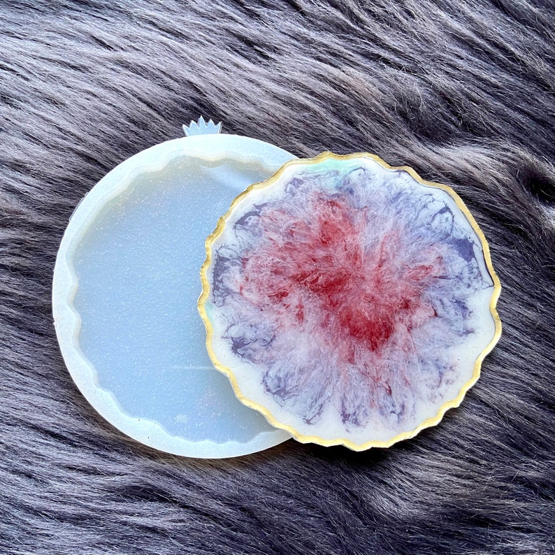 Geode Resin Coaster Mold Resin Coaster Molds Coaster Mold Etsy