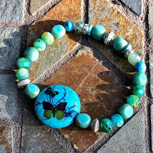 Butterfly Bracelet Womens Bracelet. Gift. Boho Chic