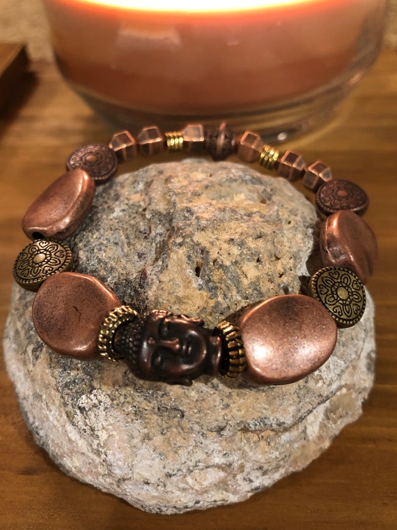 Buddha Bracelet. Women's Bracelet. Spiritual. Yoga. Om. Zen Boho Jewelry
