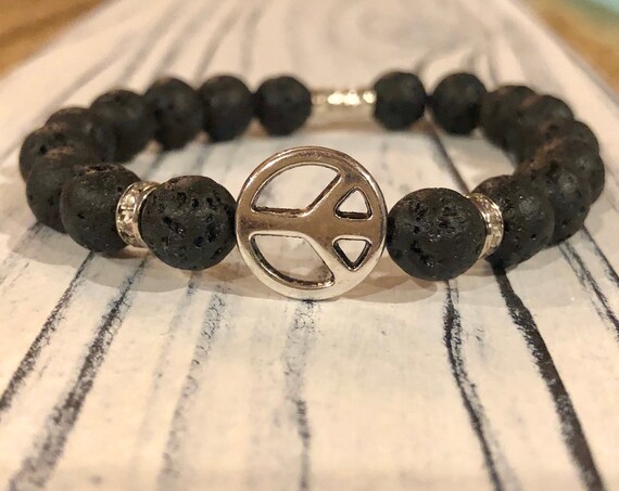 Peace Sign Bracelet. Womens bracelet/Gift for her/BOHO Bracelet