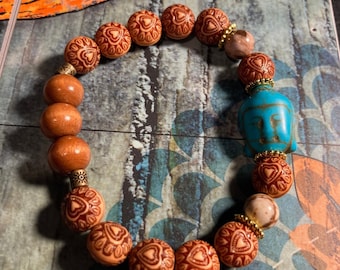 Spirituelles Buddha Armband. Damen Armband. Geschenk für Sie. Yoga. Meditation