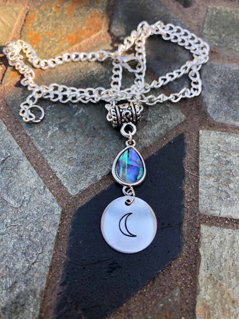 Women/'s Jewelry Men\u2019s Jewelry Crescent Moon Luna Hand Stamped Charm Moon Necklace Hippie Boho Chic