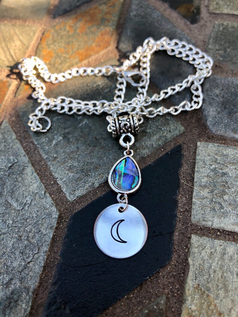 Women/'s Jewelry Men\u2019s Jewelry Crescent Moon Luna Hand Stamped Charm Moon Necklace Hippie Boho Chic