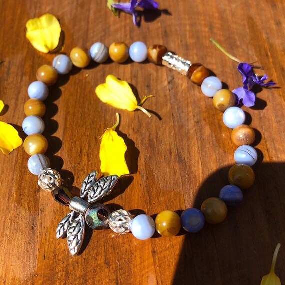 Dragonfly Beaded Bracelet. Womens bracelet/Gift for her.