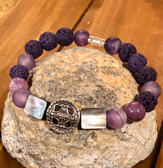 Purple Medallion Bracelet. Women’s Bracelet. Spiritual. Women’s jewelry. Boho. Bohemian Jewelry