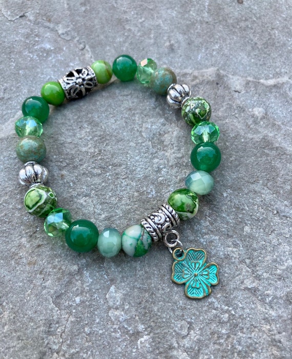 Irish Bracelet. Spiritual. Ireland. Clover. Shamrock. Women’s jewelry. Boho. Bohemian Jewelry