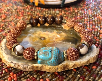 Braccialetto spirituale Buddha. Braccialetto da donna. Regalo per lei. Yoga. Meditazione