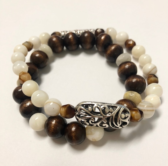 The Jackie - Stack Bracelet Set. Women's Bracelet/Gift For Her Boho Bracelets. Layering