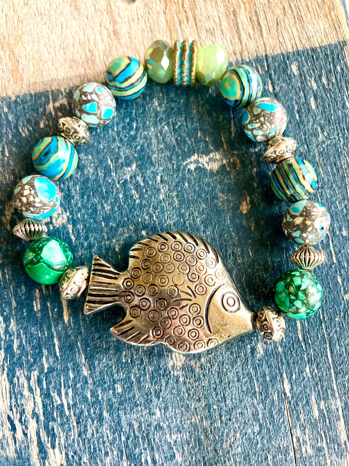 Silver Fish Bracelet. Women's Bracelet. Fish. Meditation. Etsy