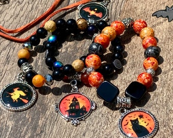 Witch Charm Bracelet - Spooky Halloween Jewelry