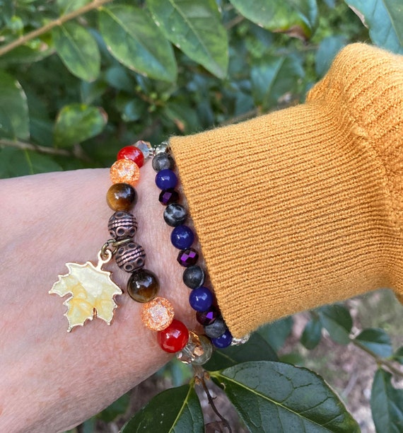 Fall Leaf Bracelet. Men’s bracelet. Women’s Bracelet. Spiritual. Fall jewelry. Boho. Bohemian Jewelry. Leaf