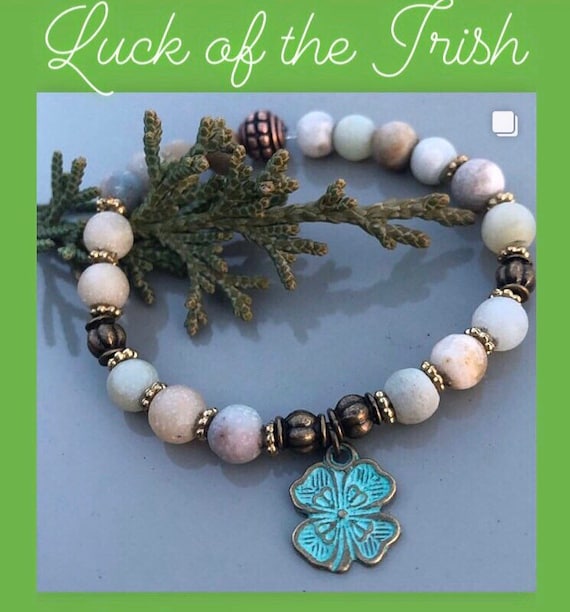 Luck of the Irish Bracelet. Spiritual. Ireland. Clover. Shamrock. Women’s jewelry. Boho. Bohemian Jewelry