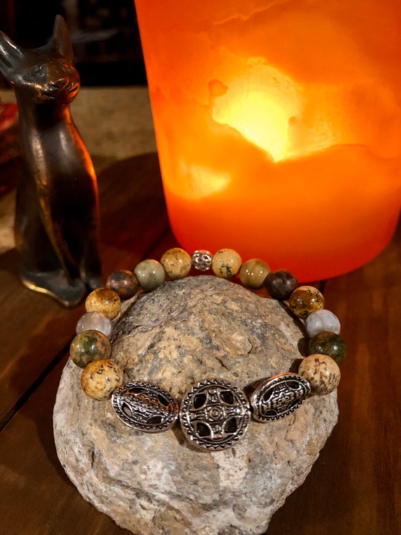 Triple Medallion Bracelet Womens Bracelet/Gift For Her. Boho Chic
